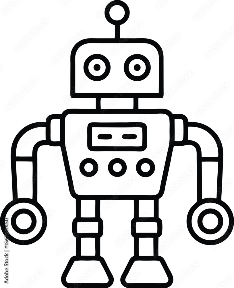 Poster ai robot vector illustration futuristic technology and smart machine design, artificial intelligence