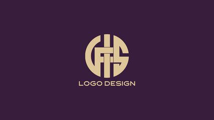 Obraz premium Modern FIS Circular Monogram Logo – Tech, Software or Financial Branding Identity