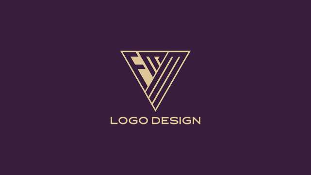 FMM Triangle Monogram Logo &ndash; Geometric & Professional Branding for Business or Creative Firms