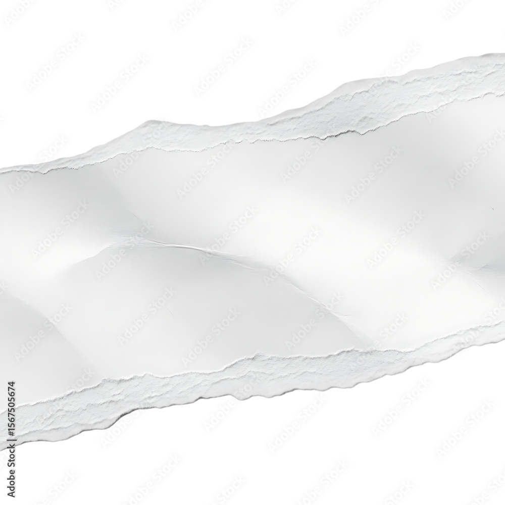 Aufkleber torn white paper with wrinkles and rough edges on a black background creating a graphic resource str