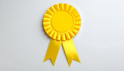 Gold Award Ribbon with White Background.