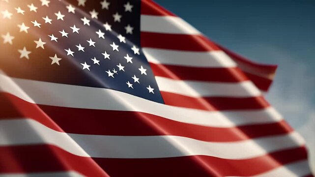 American Flag Waving Proudly A Symbol of Freedom and Patriotism