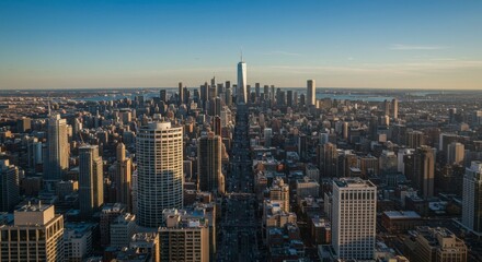 Fototapeta premium Aerial view of New York City skyline