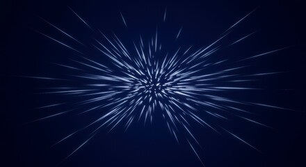 Fototapeta premium Abstract burst of light radiating outward on dark background