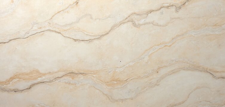 Creamy beige travertine marble texture background. Natural ivory breccia pattern with organic cream quartzite veins. Matt Italian stone surface for elegant interior design, wall, floor tile.