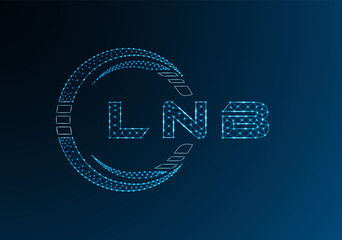 LNB low poly letter logo vector design. LNB lower poly logo design. Low poly logo.