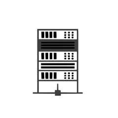 Data Center Server Rack Icon for IT Infrastructure. (AI Generated)