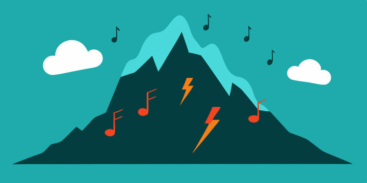 Mountain That Sings In Storms With Echoes Filling Air
