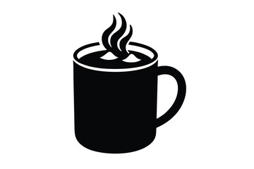 hot cocoa mug vector icon