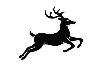 reindeer jumping vector icon