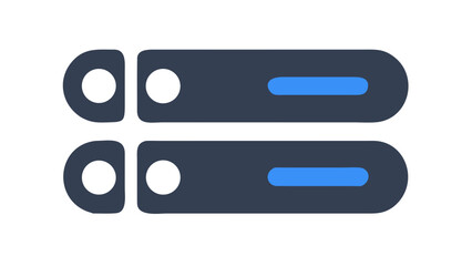 Obraz premium Server Rack Icon Data Center, Network, Hosting, Technology Illustration