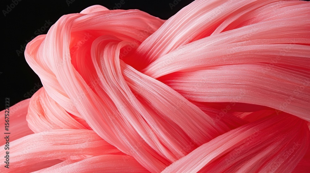 Aufkleber a close-up view of a pink fabric with a twisted pattern.