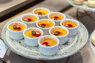 cake with cream and fruits
