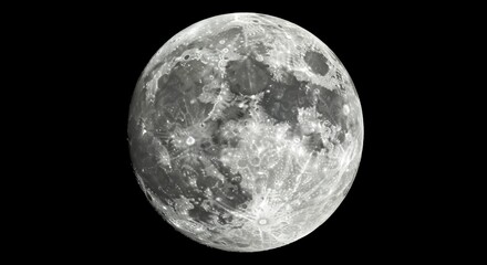 Obraz premium Full moon, detailed surface