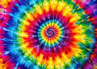 Vibrant tie dye abstract background with swirling shapes and colors