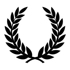 Laurel wreath icon on white  background