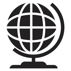 Globe icon on white  background 