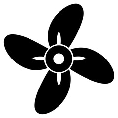 Propeller black color icon 