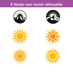 Fototapeta premium sun vector silhouette,Sun,sun vector icon set