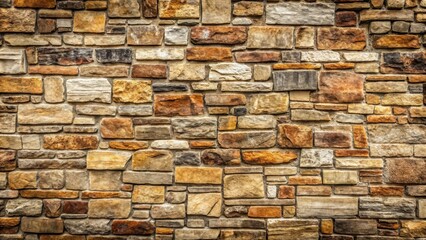 Obraz premium Weathered stone wall with natural texture and earthy tones in a modern color palette