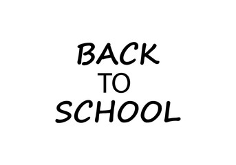 Título negro de vuelta al cole en fondo blanco