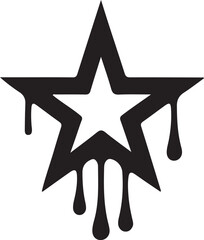 silver star on white background