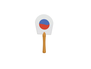 korean fan icon 3d illustration render