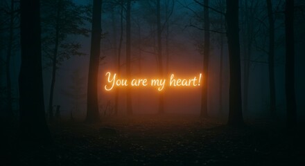 Fototapeta premium Love in misty woods