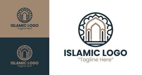 Minimal Islamic Identity Branding in Brown and Dark Blue with Quiet Spiritual Expression
