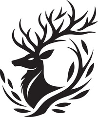 deer head silhouette vector