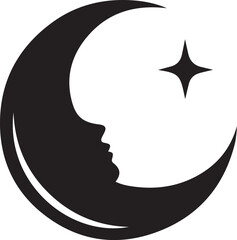 silhouette of a moon girl  © Creative Art
