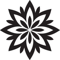 black and white abstract flower