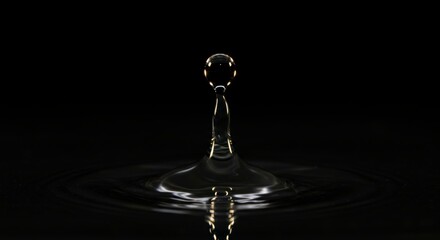 Water droplet impact on dark surface