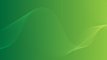 Abstract green background with smooth flowing lines