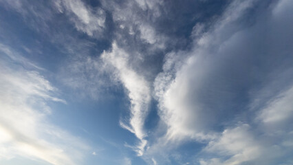 Blue Sky with Cloudscape Background