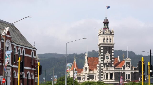 Dunedin railway station, New Zealand