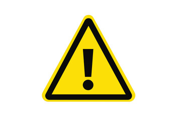 yellow warning sign with exclamation mark