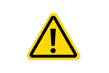 yellow warning sign with exclamation mark