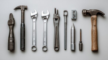 Realistic stock photo of Fathers day tools with white tones, evoking a exciting mood, targeting Graphic designers