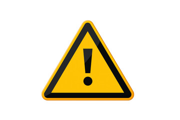 yellow warning sign with exclamation mark