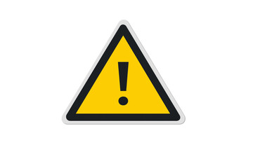yellow warning sign with exclamation mark