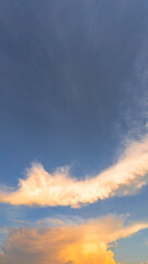 Scenic Sky with Clouds during Sunset