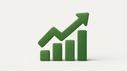 green arrow graph stock market growth up trend concept of business growth stock market profit