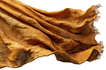 Flowing fabric in warm tones with intricate textures.