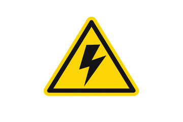 Warning sign. Dangerous electrical voltage icon set. High voltage sign.High voltage sign set, danger of electricity icons. High voltage icon.