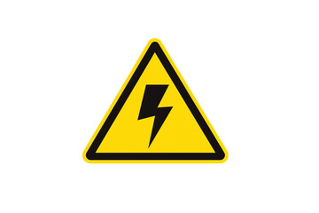 Warning sign. Dangerous electrical voltage icon set. High voltage sign.High voltage sign set, danger of electricity icons. High voltage icon.