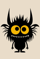 Cute Cartoon Devil. Cute cartoon illustration of smiling little devil.