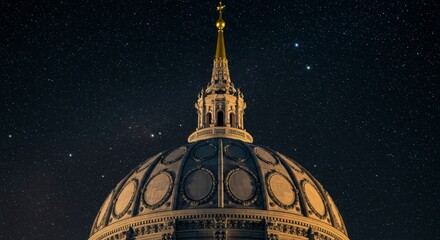 Dome at night under a starry sky