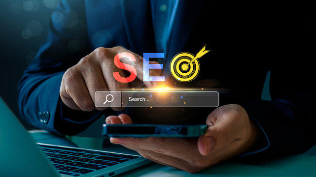 SEO Search Engine Analysis, Artificial Intelligence SEO Search Engine, businesswoman use SEO tools, dominate search engine rankings with strategic optimization techniques, digital marketing,