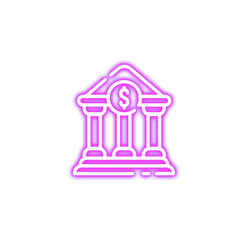 Neon Economy Business Icon